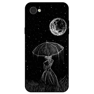 Megafone Girl and Moon 1369 Cover For LG Q6 / Q6 Plus