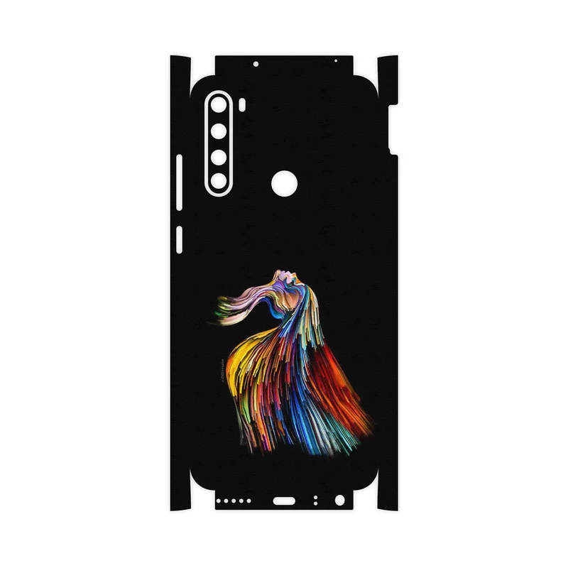 برچسب پوششی ماهوت مدل Rainbow Hair Digital Art-FullSkin مناسب برای گوشی موبایل شیائومی Redmi Note 8T