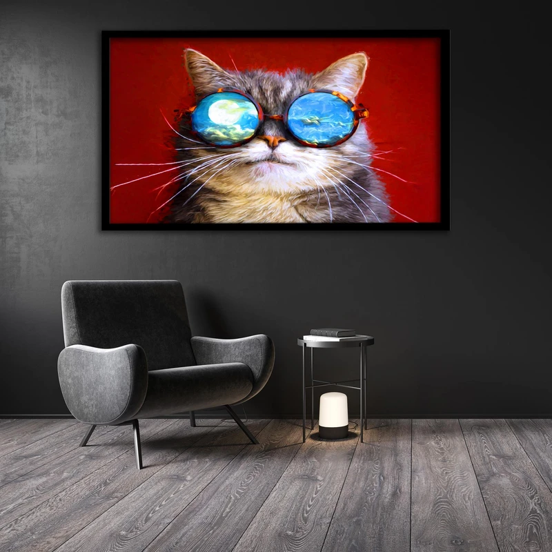 تابلو نوری بکلیت طرح گربه مدل  BACKLIT-B145