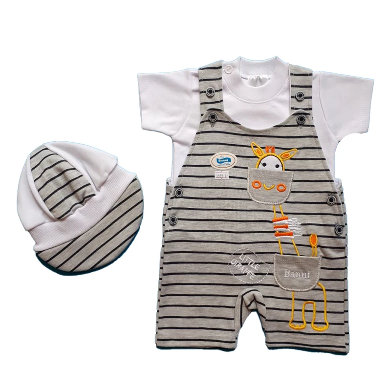 ست 3 تکه لباس نوزادی مدل زرافه ای