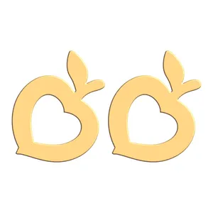 گوشواره طلا 18 عیار زنانه فرشته مدل طرح قلب کد WEL-000358