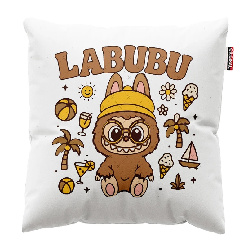 کوسن پاد آفرین طرح لبوبوکد 135 سایز 30*30 سانتی متر