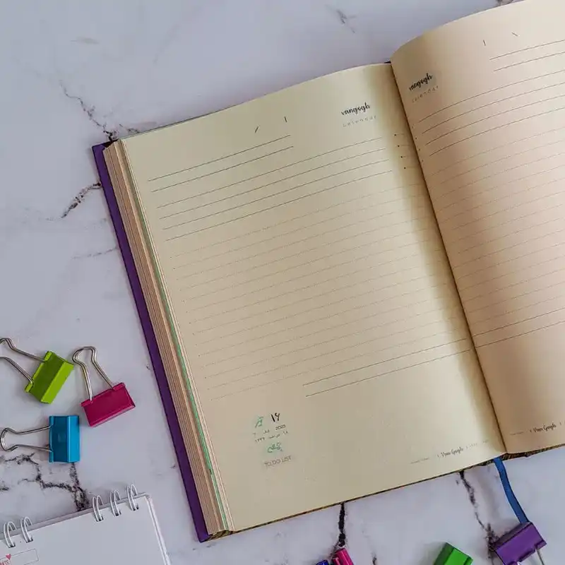 سالنامه سال 1402 برگ تحریر طرح یه سال خوب مدل ونگوگ کد VTA46_1402