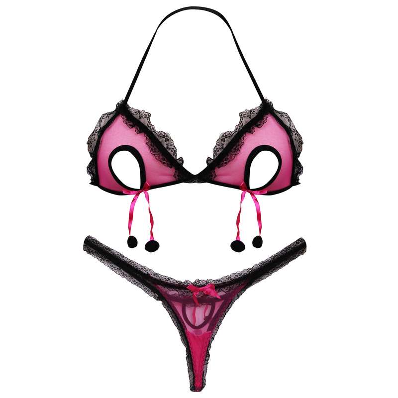 ست شورت و سوتین زنانه مدل 3195-0133 رنگ صورتی