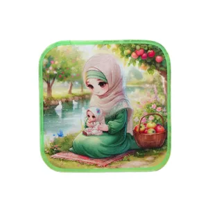 حوله دستی کودک طرح دختر و میوه کد 240372 سایز 30x30 سانتی متر