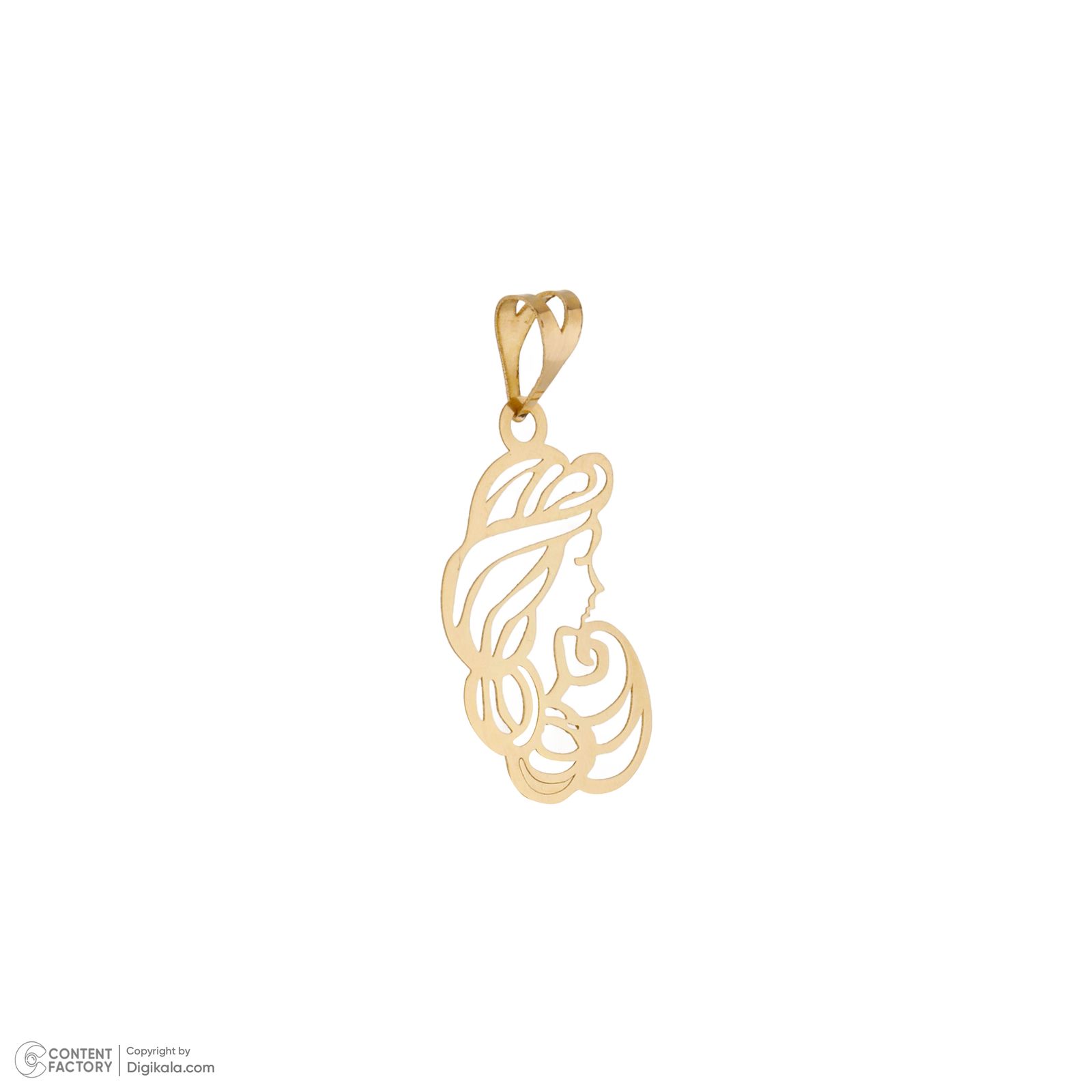 آویز گردنبند طلا 18 عیار زنانه مایا ماهک طرح دختر مدل MM1980 -  - 3