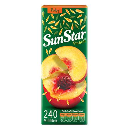 آبمیوه هلو سان استار - 240 میلی لیتر بسته 36 عددی