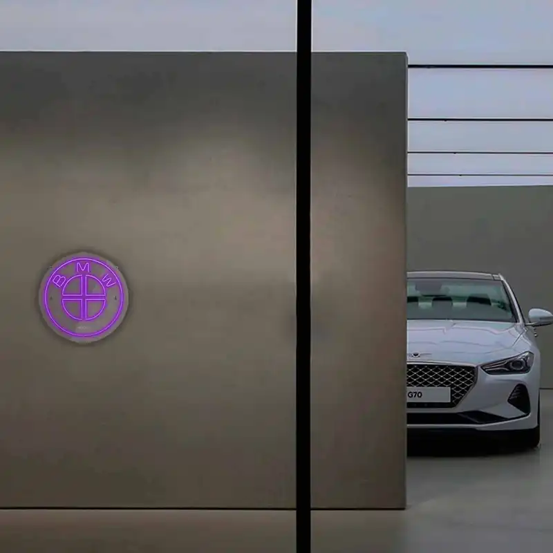 چراغ دیواری نئون دیزاین طرح Bmw_PR