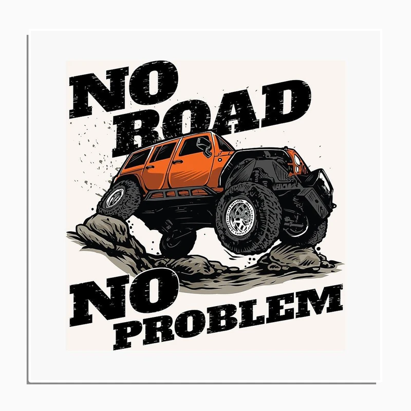 استیکر لپ تاپ و موبایل گوفی طرح تنفر از جاده مدل Offroad GT54