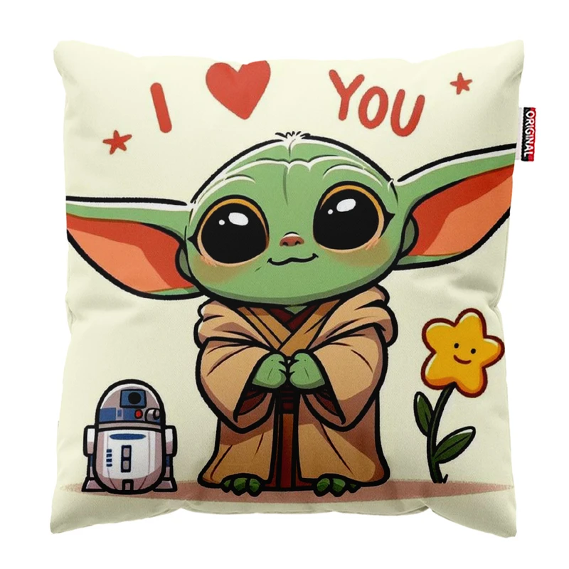 کوسن پاد آفرین مدل بیبی یودای عاشق کد 158 سایز 30*30 سانتی متر