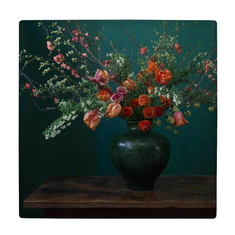  زیر لیوانی  طرح گل و گلدان سفالی کد    4558379_3141