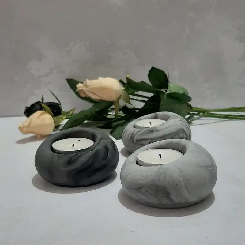 جاشمعی مدل بتنی طرح سنگ بسته 3 عددی