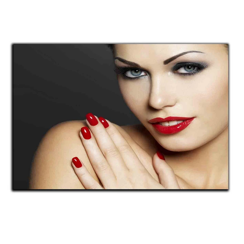 تابلو شاسی بکلیت طرح لاک قرمز و ژلیش ناخن مدل SH-6829