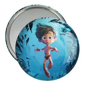 آینه جیبی خندالو مدل انیمیشن پسر دلفینی کد 26714