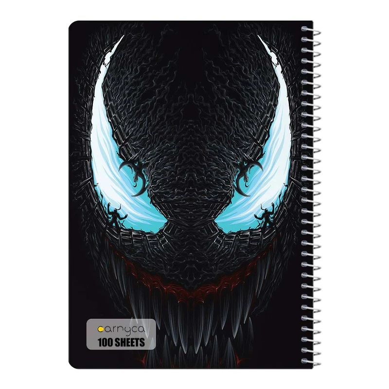 دفتر مشق 100 برگ سیمی کارنیکا طرح ونوم Venom کد 15943