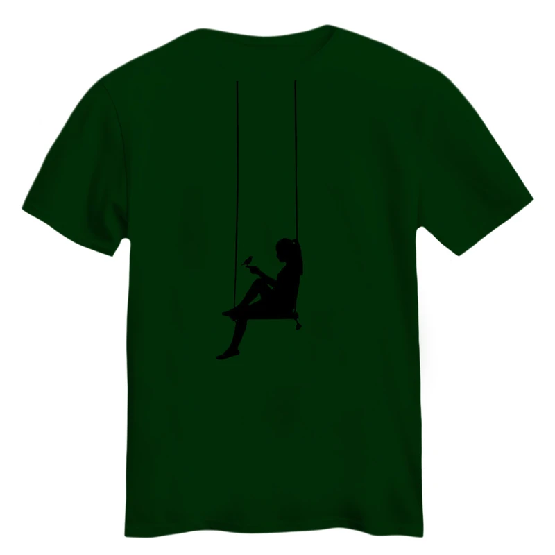 تی شرت آستین کوتاه زنانه مدل دخترک و تاب