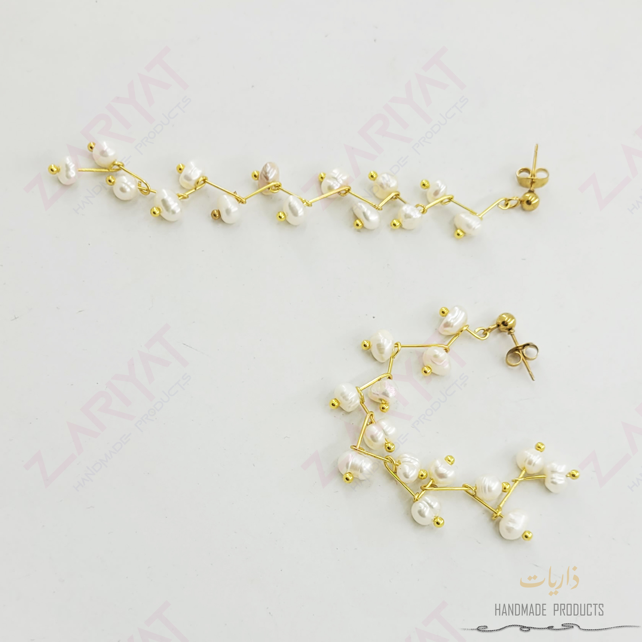 گوشواره زنانه ذاریات مدل Pearl کد Z-E584