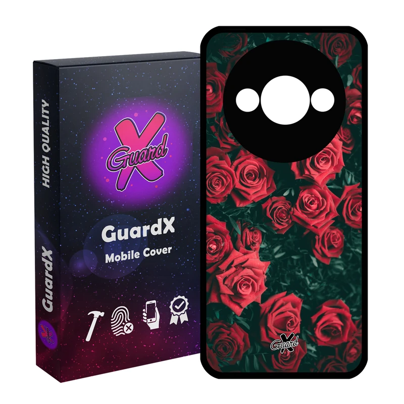 کاور گارد ایکس طرح Flower مدل قاب Glass10208 مناسب برای گوشی موبایل شیائومی Redmi A3 4G/ A3X 4G/ Poco C61