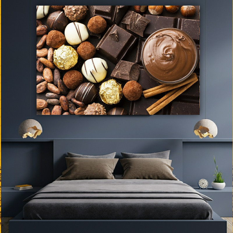 تابلو بوم طرح قهوه و شکلات مدل SDB9345
