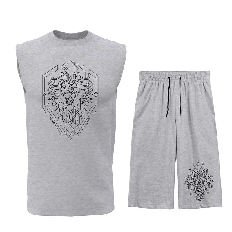 ست تاپ و شلوارک مردانه مدل L028G