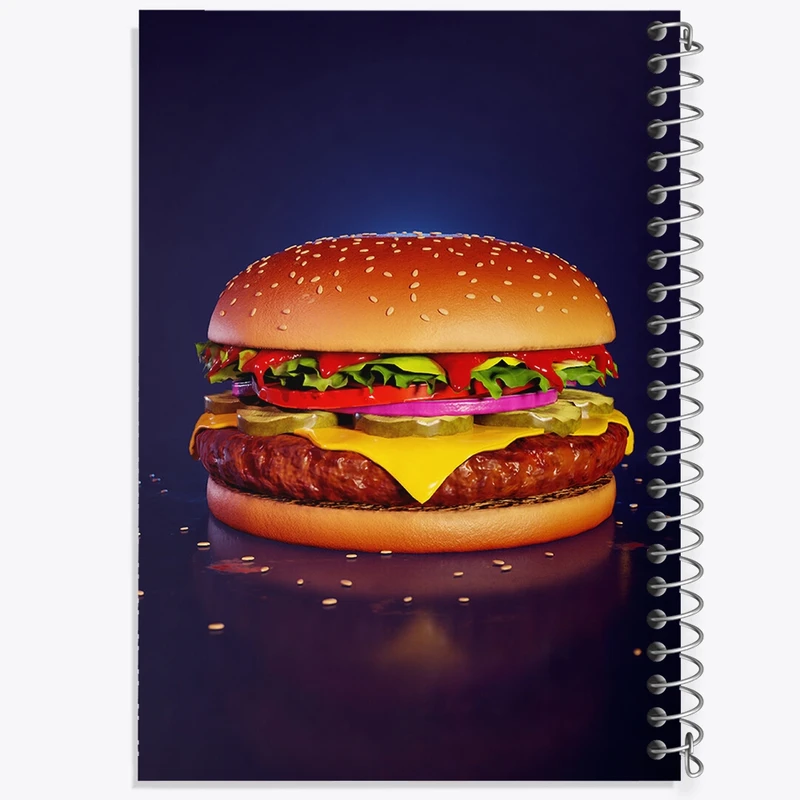 دفتر نقاشی 50 برگ خندالو طرح همبرگر کد F353