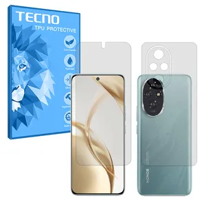 محافظ صفحه نمایش شفاف تکنو مدل Resistant مناسب برای گوشی موبایل آنر 200 به همراه محافظ پشت گوشی 