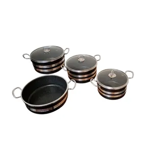 سرویس قابلمه و تابه گرانیتی 7 پارچه آوا کد 412