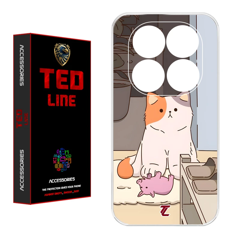 کاور تدلاین طرح گربه کد 1192 مناسب برای گوشی موبایل شیائومی Poco X7 / Redmi Note 14 Pro 4G