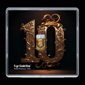 شمش طلا 18 عیار مدوپد مدل عدد 10 کد SG-10174