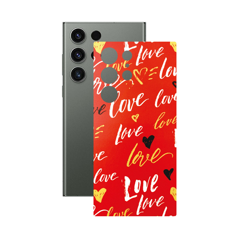 برچسب پوششی راک اسپیس مدل  Love مناسب برای گوشی موبایل سامسونگ Galaxy S23 Ultra