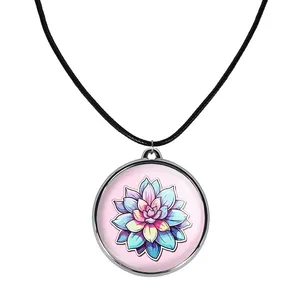 گردنبند خندالو مدل گل و گیاه کد 3658436585