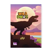 دفتر نقاشی 40 برگ حس آمیزی مدل دایناسور طرح ترلان