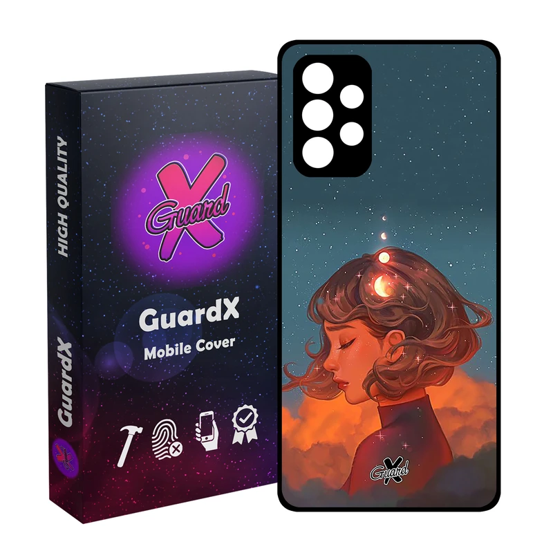کاور گارد ایکس طرح Girl مدل Glass10302 مناسب برای گوشی موبایل سامسونگ Galaxy A52