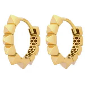 گوشواره طلا 18 عیار زنانه طلای مستجابی مدل خورشیدی کد 4025