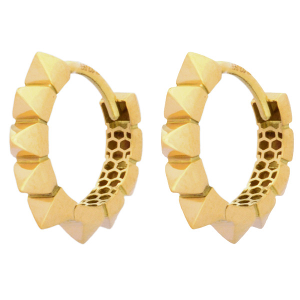 گوشواره طلا 18 عیار زنانه طلای مستجابی مدل خورشیدی کد 4025