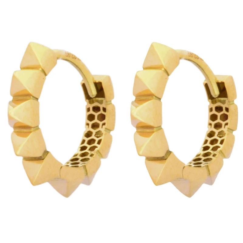 گوشواره طلا 18 عیار زنانه طلای مستجابی مدل خورشیدی کد 4025