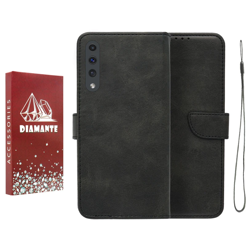 کیف کلاسوری دیامانته مدل Scusa Rd مناسب برای گوشی موبایل سامسونگ Galaxy A50 به همراه بند آویز