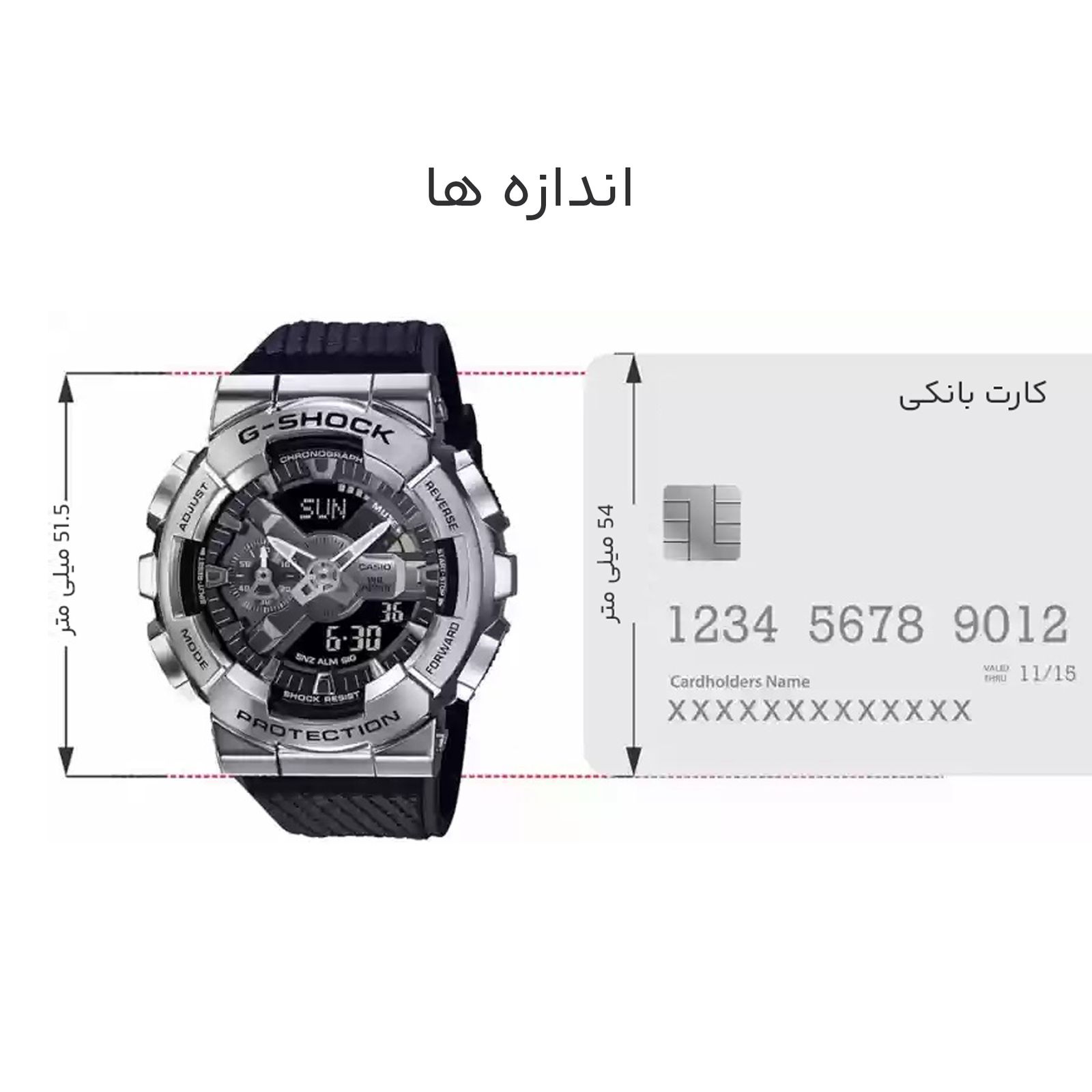 ساعت مچی عقربهای مردانه کاسیو مدل GM-110-1ADR -  - 8