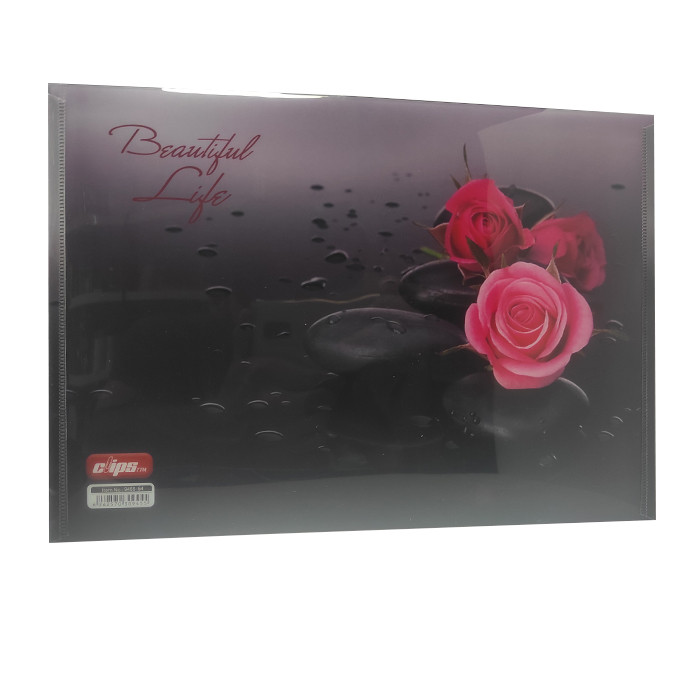 پوشه دکمه دار کلیپس طرح beautiful life2