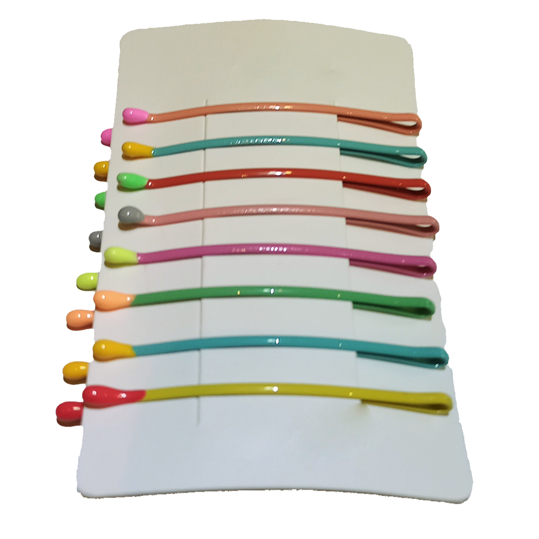 سنجاق مو زنانه مدل کبریتی کد MA-0024 8 بسته 8 عددی