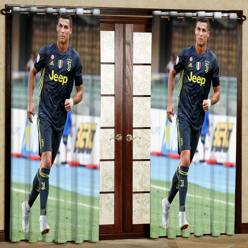  پرده مدل فوتبالی هازان پانچی کد 4605 سایز 140x200 سانتی متر