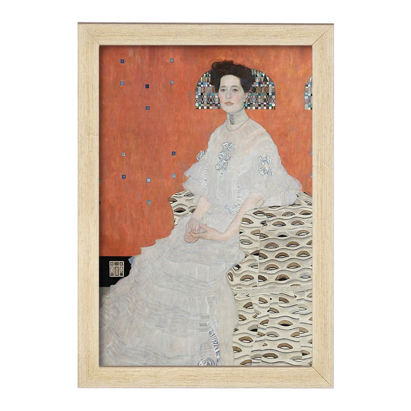 تابلو خندالو مدل نقاشی فریتز ریدلر اثر گوستاو کلیمت کد F12151