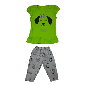 ست تی شرت و شلوارک دخترانه مدل 02 کد Z110