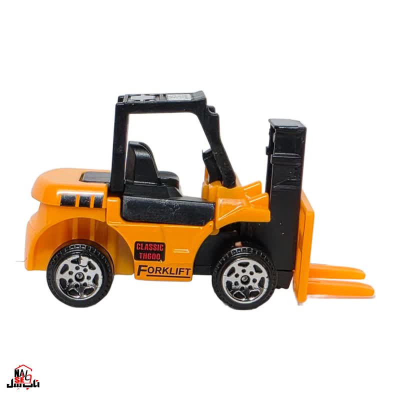 ماشین بازی ناب سل مدل لیفتراک فلزی راهسازی باکس دار کد ROAD CONSTRUCTION NAAB006A
