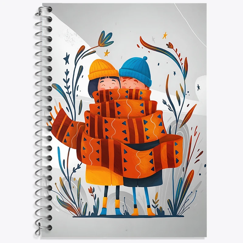 دفتر زبان 50 برگ خندالو مدل سه خط طرح عاشقانه کد N5653