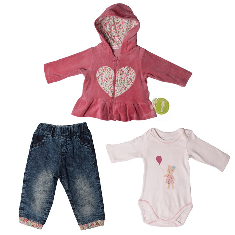 ست 3 تکه لباس نوزادی ب ب سی مدل 002