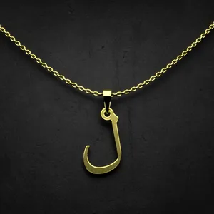 گردنبند طلا 18 عیار زنانه مدوپد مدل حرف ل کد I3-1-1519