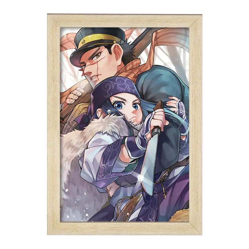 تابلو خندالو مدل سایچی و اسیرپا انیمه کامویی طلایی Golden Kamuy کد 23722