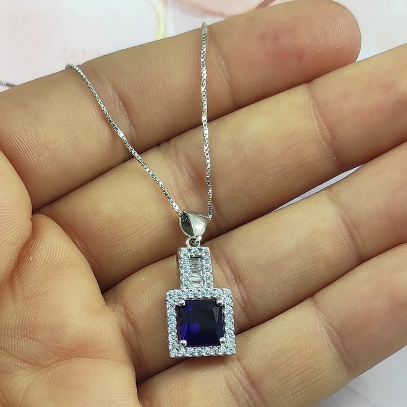 نیم ست نقره زنانه سلین کالا مدل یاقوت کبود کد Mps-2 نیم ست نقره زنانه سلین کالا مدل یاقوت کبود کد Mps-2