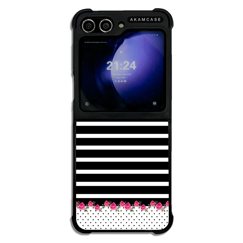 کاور آکام مدل AMC-WSGZFLIP5-FLOWERS-40 مناسب برای گوشی موبایل سامسونگ Galaxy Z Flip 5